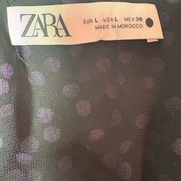 Zara Purple Sheath Dress with Plunge Neckline and Long Sleeves - Picture 7 of 10